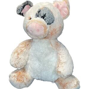 Aurora Spotted Pig Plush Percy Stuffed Animal Toy Pink Gray Piglet White 11"